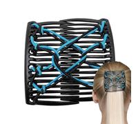 Magic Hair Comb - Hair Comb Slides | Stretchy Hair Combs | Magic Vintage Comb Clip | Creative Bun Maker Accessories | Double Comb Hair Clip for Bun | Low Ponytail | Braided Hair