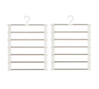 Magic Hangers - Magic Hangers for Clothes | Oragnizer 6 Layers Heavy Chrome Folding Organizer Shelf 2 Pieces Bedroom Non-Slip for Jeans, Pants, Skirt, Wardrobe, Bedroom