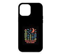 Magic Happens After Dark Moon & Flowers Design Case for iPhone 12 Pro Max