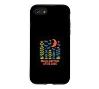 Magic Happens After Dark Moon & Flowers Design Case for iPhone SE (2020) / 7/8