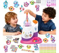 Magic Happy Balloon Game for Kids DIY Inflating Balloon Toy with Pump Machine & Cute Figures Interactive Educational Party Game for Children 3+