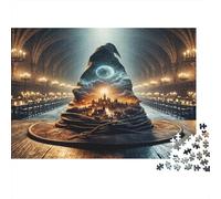 Magic Hat Castle Puzzle 1000 Pieces Recycled Paper for Adults Puzzle for Adults Hard Difficult Challenging Game Fun Home Activity Great Gift Idea for Gift Giving 52x38cm/1000pcs