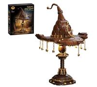 Magic Hat Lamp Building Block Set, wizard hat building blocks, Sorting Hat, LED desk lamp decoration, STEM gift