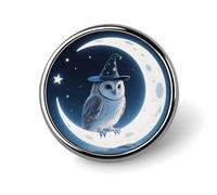 Magic - Hat Owl Brooch Pins Lapel Pins for Men Women Badge Button Cover Decorative Jewelry Charms for Hats Bags Backpacks Suits Shirts Scarves Clothing Accessories Banquet Wedding Gift