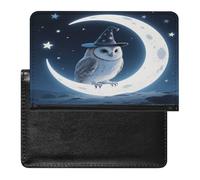 Magic Hat Owl Passport Holder Unique PU Ultra-thin Passport Protective Case Compact Easy to Carry Passports Cover for Women And Men Passports Case