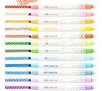 Magic Highlighters, Color Changing Highlight Pens Tomorotec Dual Tip Chisel Tip Assorted Highlighter Pen Marker Assorted Fluorescent [12 Pack]