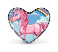 Magic Horse Pattern Heart Pin, 1 Inch Metal Love Lapel Pins - Lightweight, Smooth Edges, Versatile Badge Brooch for Jackets, Shirts, Bags, Gifts for Friends, Family