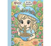 Magic in the Garden: A cheerful fairy girl with butterfly wings, wearing a flowing dress, floating mid-air.