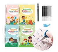 Magic Ink Copybooks for Kids Reusable Handwriting Workbooks for Preschools Grooves Template Design and Handwriting Aid