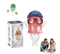 Magic Interactive Dancing Octopus Toy, Electric Crawling Octopus Tummy Time Toy, Smart Obstacle-Dodging Robot, Dancing Squid Toys for Walking Toddlers (Pink)