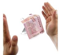 Magic Invisible Elastic Thread Super Invisible Thread for Real Floating, Flying Bills Cards Small Props Levitating Magic Tricks 32.8 Feet 16.4 ft x 2 Reels for Magician or Beginners Black and Clear