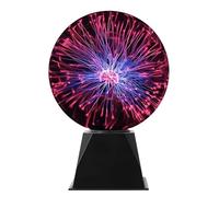 Magic Ion Plasma Ball Lamp, 8 Inch Touch & Sound Sensitive, USB Powered, Color Changing Lightning Effects for Room Decor Plasma Globe Electric Ball