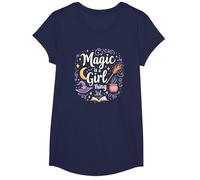 Magic is a Girl Thing: Witchy Whimsy for Enchantresses T-Shirt, Girls, Navy, Large