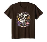Magic is a Girl Thing: Witchy Whimsy for Enchantresses T-Shirt, Kids, Brown, 2 Years