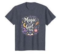 Magic is a Girl Thing: Witchy Whimsy for Enchantresses T-Shirt, Kids, Heather Blue, 4 Years