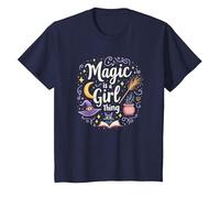 Magic is a Girl Thing: Witchy Whimsy for Enchantresses T-Shirt, Kids, Navy, 2 Years