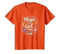 Magic is a Girl Thing: Witchy Whimsy for Enchantresses T-Shirt, Kids, Orange, 6 Years