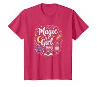 Magic is a Girl Thing: Witchy Whimsy for Enchantresses T-Shirt, Kids, Red Heather, 12 Years