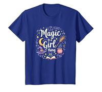 Magic is a Girl Thing: Witchy Whimsy for Enchantresses T-Shirt, Kids, Royal Blue, 8 Years
