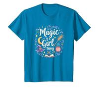Magic is a Girl Thing: Witchy Whimsy for Enchantresses T-Shirt, Kids, Sapphire, 8 Years