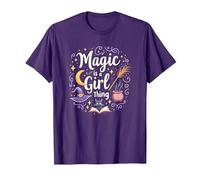 Magic is a Girl Thing: Witchy Whimsy for Enchantresses T-Shirt, Men, Purple, S
