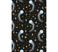 Magic Jellyfish Notebook - 6x9 Lined Journal, 150 Pages, Cosmic Stars & Constellations Writing Book, Space Aesthetic Stationery Gift, Starry Ocean Galaxy Notebook Journal, Fantasy Art