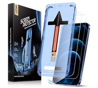 MAGIC JOHN 2 Pack for iPhone 12 Pro Max 6.7 inch Tempered Glass Screen Protector, Auto Dust-Elimination Installation, Bubble Free, HD Clear, Easy Installation