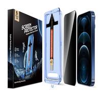 MAGIC JOHN 2 Pack for iPhone 12 Pro Max Privacy Screen Protector, Auto Dust-Elimination Installation, Bubble Free, Anti Spy Screen iPhone 12 Pro Max 6.7" Hard Tempered Glass