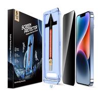 MAGIC JOHN 2 Pack for iPhone 13/13Pro/14 6.1 inch Privacy Glass Screen Protector, Auto Dust-Elimination, Bubble Free, Easy Installation