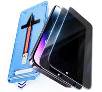 MAGIC JOHN 2 Pack for iPhone 14 Pro Max 6.7 inch Privacy Glass Screen Protector, Auto Dust-Elimination Installation, Bubble Free, Easy Installation