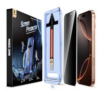 MAGIC JOHN 2 Pack for iPhone 16 Pro Privacy Glass Screen Protector 6.3 inch, Auto Dust-Elimination Installation, 9H+ Hardness Tempered Glass HD Clear Full Coverage Protection No Bubbles No Dust