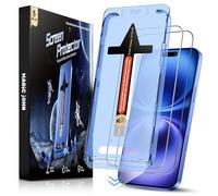 MAGIC JOHN 2 Pack for iPhone 16 Tempered Glass Screen Protector 6.1 inch, Auto Dust-Elimination Installation, Bubble Free, Dynamic Island Compatible, HD Clear, Easy Installation, Anti-Scratch