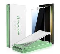 MAGIC JOHN 2 Pack for Samsung Galaxy S23 Ultra Privacy Screen Protector-Ceramic Film, Fingerprint ID Compatible, Easy Installation, 24h Scratch Self-Healing, Bubble Free
