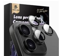 MAGIC JOHN 2 Set for iPhone 16 Pro/16 Pro Max Camera Lens Protector - Black | 9H Hardness Tempered Glass, Individual Lens Protection, Anti-Scratch, HD Clear, Night Shot Compatible