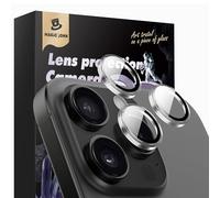 MAGIC JOHN [2 Set for iPhone 16 Pro/16 Pro Max Camera Lens Protector, Ultra HD Metal Individual Ring, 9H Tempered Glass, with Installation Kit, Clear