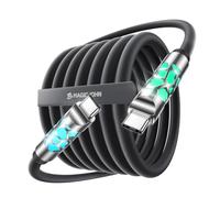 MAGIC JOHN 240W Fast Charging Cable, 4FT Chubby Soft Silicone USB C to USB C Cable, USBC for Switch 2 iPhone 16 Pro Max Charger Cord, MacBook Pro/Air, iPad Pro/Air, Samsung S25/S24/23, Black