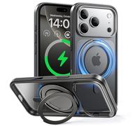 MAGIC JOHN 360° Rotatable Magnetic Invisible Stand for iPhone 17 Pro Case [Camera Control Button] [Compatible with MagSafe] for iPhone 17 Pro Case 6.9'' with Kickstand (Black)