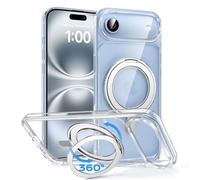 MAGIC JOHN 360° Rotatable Magnetic Invisible Stand for iPhone Air Case [Camera Control Button] [Compatible with MagSafe] for iPhone Air Case 6.5' with Kickstand (White)