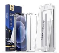 MAGIC JOHN For iPhone 12 / 12pro for upgrade screen protector (6.1 inches), with easy installation, HD clear, mounting tool, case-friendly, pack of 2