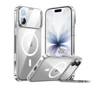 MAGIC JOHN for iPhone 17 Magnetic Case with Foldable Stand - Clear
