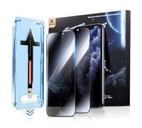 MAGIC JOHN Pack of 2 for iPhone 11 / iPhone XR (6.1 inches) for tempered glass privacy screen, auto-dust elimination, anti-spy, 9H hardness film, bubble-free, easy installation