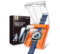 MAGIC JOHN Pack of 4 Screen Protectors for Apple Watch Ultra 3/2/1, 49 mm, Automatic Align Tech, Self-Healing Flexible TPU Film for iWatch Ultra, HD Transparent, Anti-Scratch, Bubble-Free