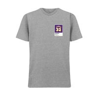 Magic Johnson 32 Purple Jersey Frame Men's T-Shirt - Gray / L