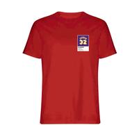 Magic Johnson 32 Purple Jersey Frame Men's T-Shirt - Red / XL