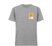 Magic Johnson 32 Yellow Jersey Frame Men's T-Shirt - Gray / 3XL