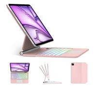 Magic Keyboard Case for iPad Air 13 (M3 2025, M2 2024) and iPad Pro 12.9 (6th/5th/4th/3rd Gen), Wireless Magnetic Keyboard Case with Multi-Touch Trackpad, Floating Cantilever Stand, Rainbow Backlit