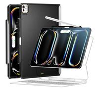 Magic Keyboard Case for iPad Pro 13 inch M4 2024, Cover with Pencil Holder for Smart Magic Keyboard Folio Slim Durability, with Durable Leather Surface, (Keyboard Not Included), Black