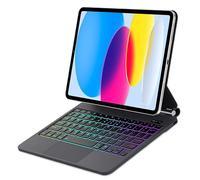 Magic Keyboard Folio for iPad A16 11th / 10th Generation Case with Keyboard, Rainbow Backlit, Multi-Touch Trackpad, Floating Cantilever Stand, Magnetic Case for iPad A16 11 inch / 10th Gen 10.9 inch
