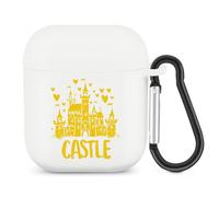 Magic Kingdom Castle Bluetooth Headset Cover Earbuds Case TPU Headphone Protective Compatible with Airpods 1/2 White-Color