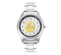 Magic Kingdom Castle Watches for Men Business Dress Watch Stainless Steel Band Wristwatch